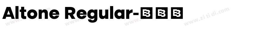 Altone Regular字体转换
